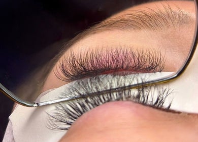 Close-up of eyelash extension at Skin Therapy by Kiren, Woodley, England, GB, showcasing precision and beauty.