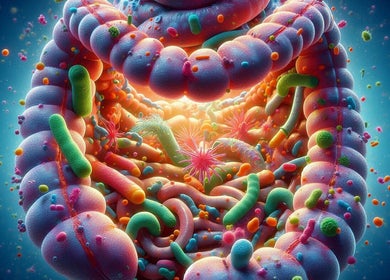 Colorful microbiome art at Gut & Nutrition by Esraa, South Sinai Governorate, South Sinai Governorate, EG.