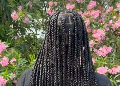 Intricate braided hairstyle by Hairbyshati at Southampton Parish, Southampton Parish, BM.