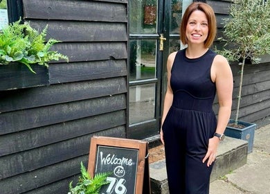 Rachael @seventysix welcomes you with a smile at Dunmow, England, GB, showcasing rustic charm.