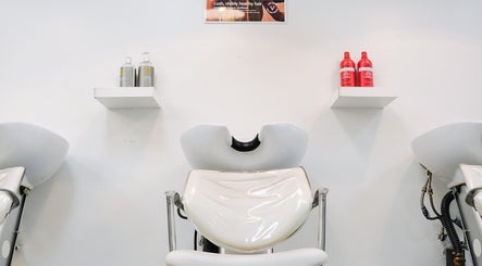 Hair wash station at Classic Beauty Studio in New York, New York, US ready for clients.
