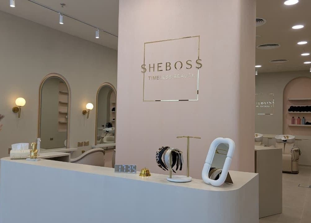 Sophisticated interior of Sheboss Timeless Beauty Saloon LLC, Dubai, AE, highlighting sleek design and modern decor.
