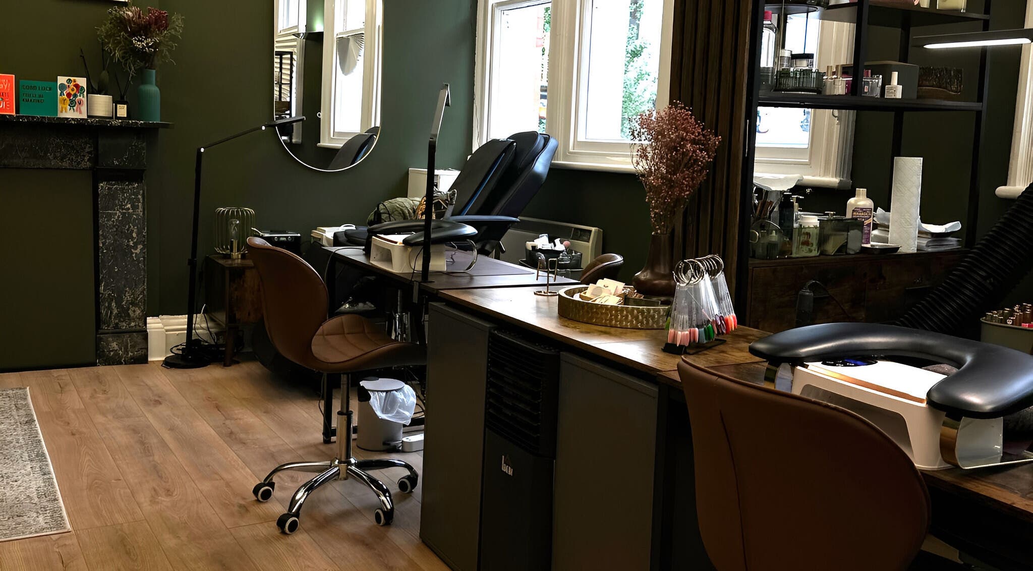 Modern interior of Nails by Anastasiia, Manchester, England, GB showcasing stylish nail salon workspace.