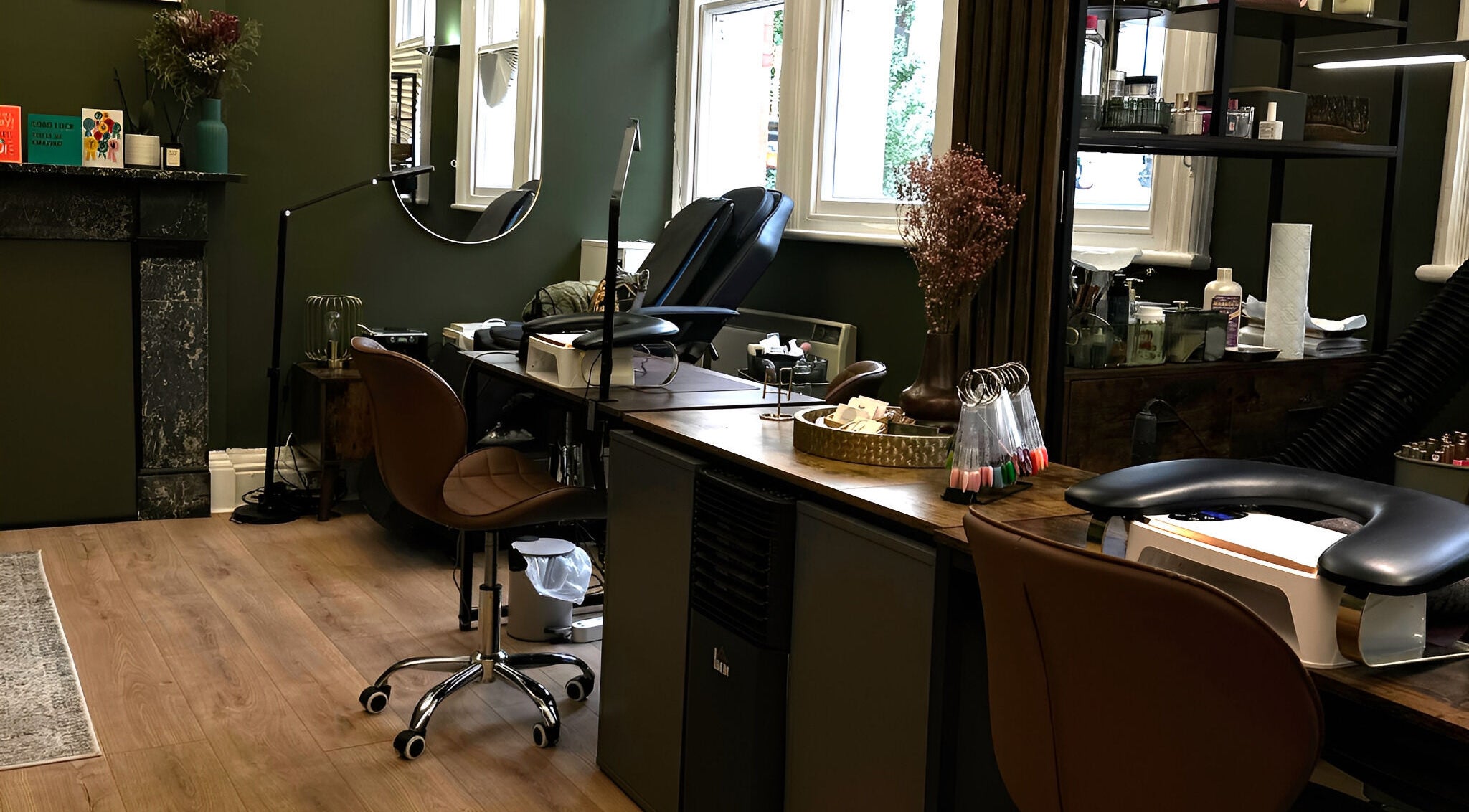 Modern interior of Nails by Anastasiia, Manchester, England, GB showcasing stylish nail salon workspace.