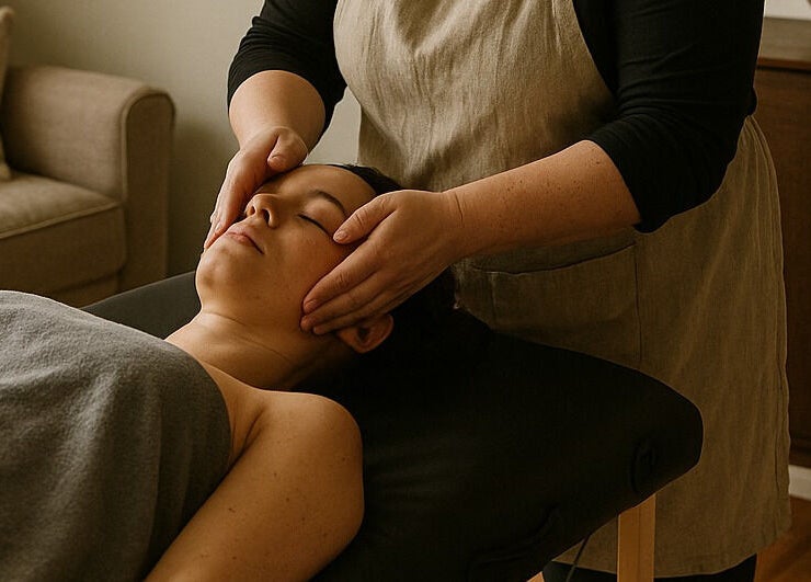 A relaxing facial massage at Lufemmera - Luxury Mobile Spa, Ottawa, Ontario, CA.