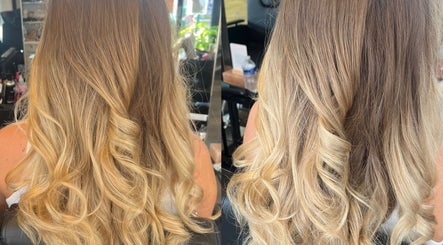 Blonde curls at Chelseys Hair - at Oh so silk Blandford in Blandford Forum, England, GB. Stunning salon results.