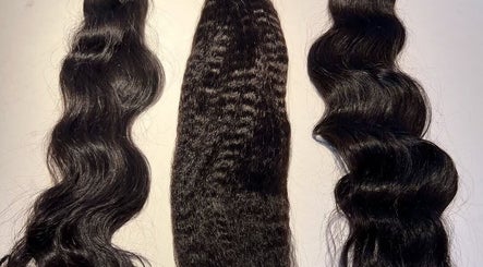 Various hair extensions at Jaylicious Beauty, Ballito, Kwazulu-natal, ZA showcasing silky and wavy textures.