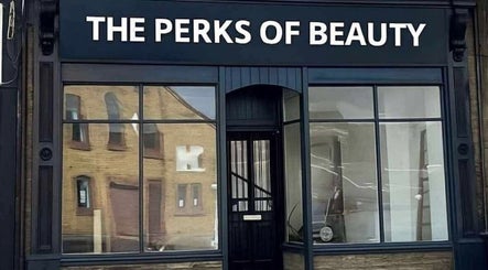 The Perks Of Beauty storefront in Shipley, England, GB, showcasing a sleek and inviting exterior.