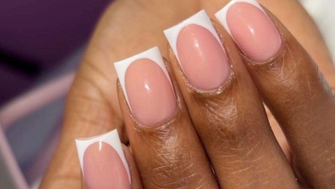Stylish French manicure at Layanails, Nassau, New Providence, BS. Perfect for elegance and sophistication.
