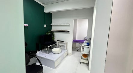 Modern pedicure area at Dar Almas Beauty Salon, Dubai, Dubai, AE showcasing elegance and comfort.
