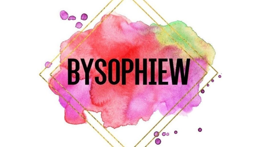 Bysophiew logo with vibrant watercolor splash in Sunderland, England, GB.