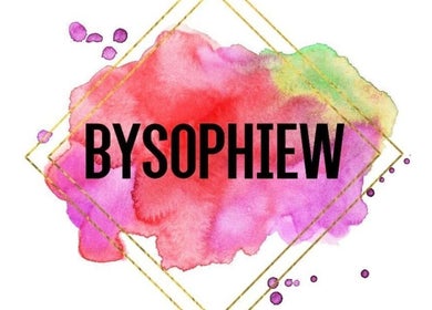 Bysophiew logo with vibrant watercolor splash in Sunderland, England, GB.