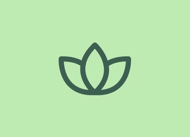 Lotus emblem for Thai Massage Porto, Porto, PT on a tranquil green background.