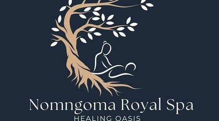 Nomngoma Royal Spa logo with tree design in Emalahleni, Mpumalanga, ZA.