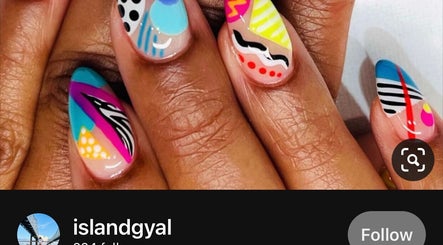 Colorful nail art at Rayo’s wears in Lagos, Lagos, NG showcasing intricate patterns.