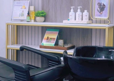 Sleek hair wash station at SHADE HAIR AND BEAUTY SALON on Hong Kong Island, Hong Kong Island, HK.