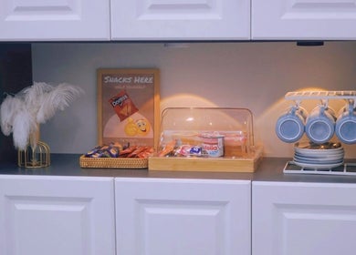 Inviting snack area at SHADE HAIR AND BEAUTY SALON in Hong Kong Island, Hong Kong Island, HK.