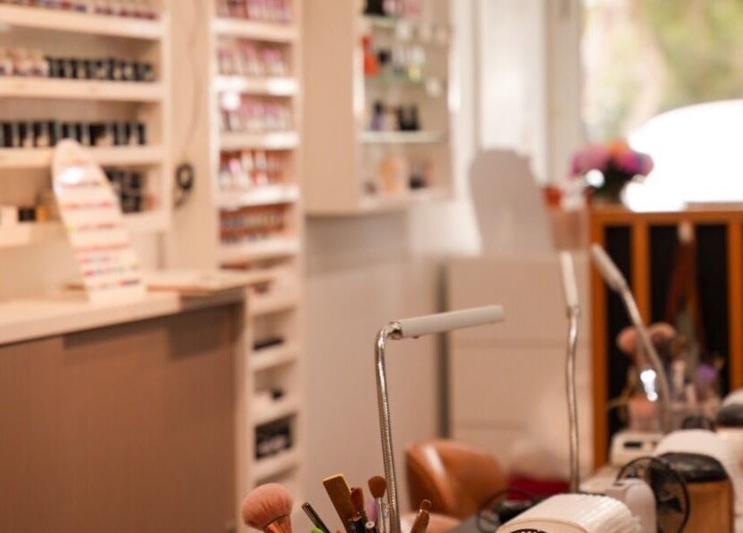 Interior of Lume Nails (formerly Nails Desire) in Bell Park, Victoria, featuring nail care stations.