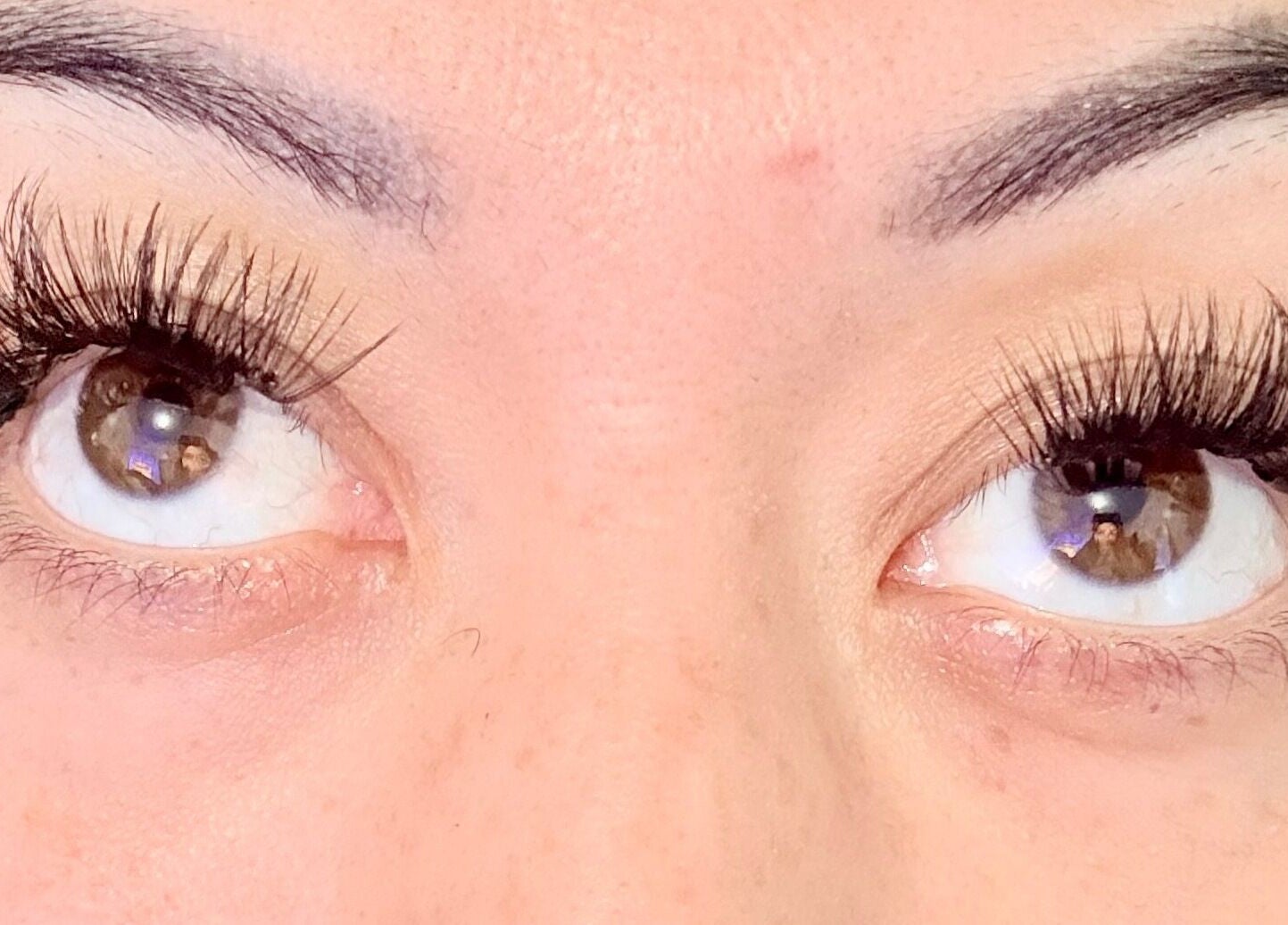 Close-up of expertly applied eyelash extensions at KK Lashes, Hamilton, Waikato Region, NZ.