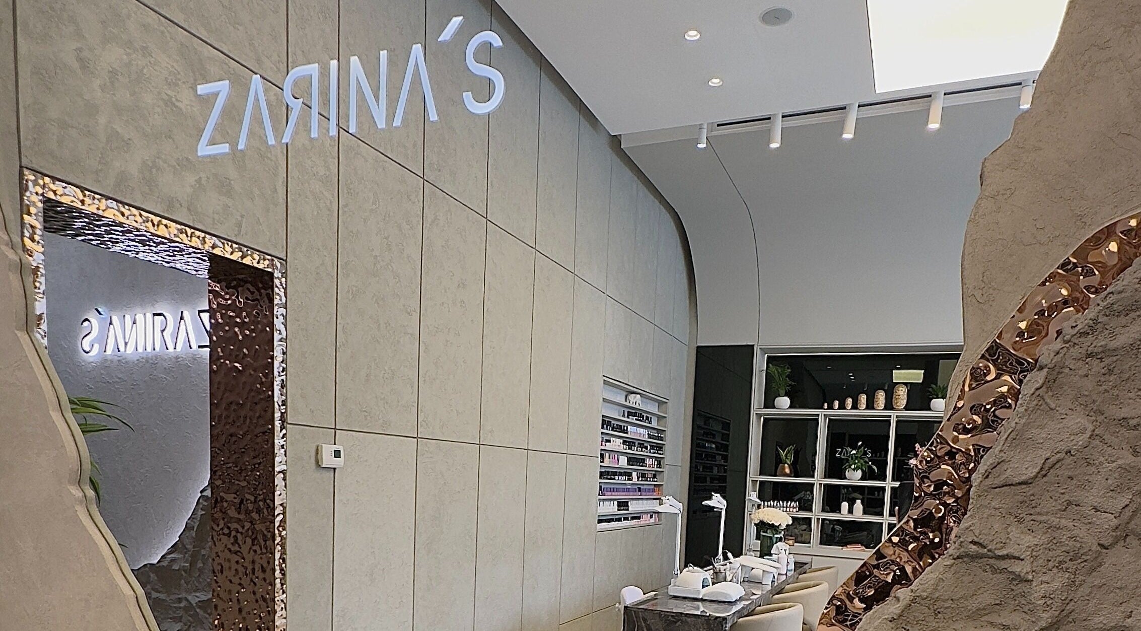 Sophisticated interior of Zarina's Jabriya, a beauty venue in Jabriya, Hawalli Governorate, KW.