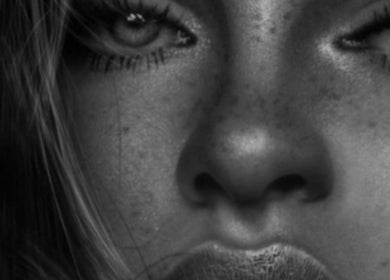 Close-up of elegant beauty portrait at 33 𝐁𝐄𝐀𝐔𝐓𝐘, Stratford-upon-Avon, England, GB, showcasing fine makeup artistry.