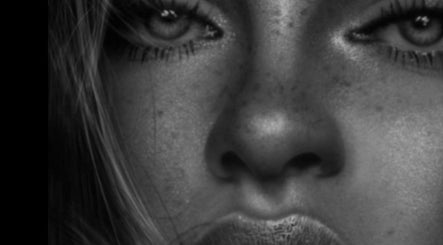 Close-up of elegant beauty portrait at 33 𝐁𝐄𝐀𝐔𝐓𝐘, Stratford-upon-Avon, England, GB, showcasing fine makeup artistry.