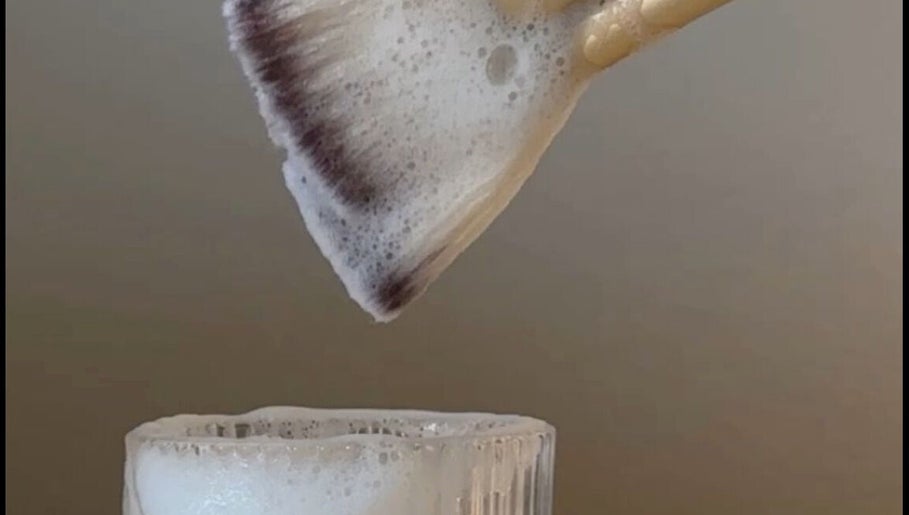 Soft bristle brush with foam at Zo Beauty, Burleigh Waters, Queensland, AU. Perfect for pampering facials.