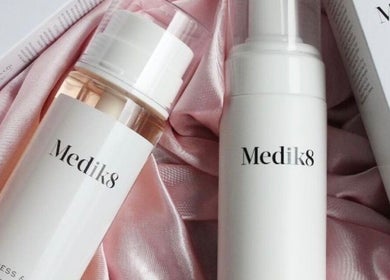 Medik8 skincare products on silk at Zo Beauty, Burleigh Waters, Queensland, AU for premium wellness.