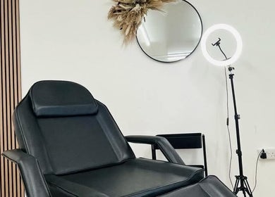 Professional beauty chair at In Motion Clinic, Upton, Cheshire, England, GB. Ideal for wellness and treatments.