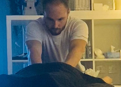 Therapist at Massage by Owen in Marden, England, GB, providing a relaxing massage session.