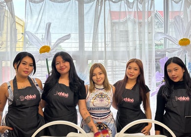 Team of beauticians at Chloe Beauty Studio (On Fleek Beauty Studio), Taguig, Metro Manila, PH, ready to serve.