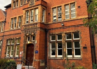 Historic brick exterior of Regents Retreat, a wellness venue in Nantwich, England, GB.