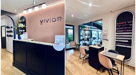 Reception and nail area at Vivior Laser & Beauty Studio, Pretoria, Gauteng, ZA.