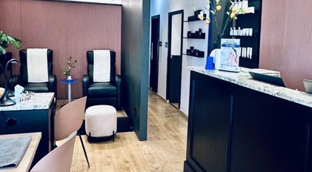 Vivior Laser & Beauty Studio reception area in Pretoria, Gauteng, ZA with modern chairs and decor.