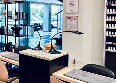 Modern nail station at Vivior Laser & Beauty Studio, Pretoria, Gauteng, ZA, offering vibrant mani-pedi services.