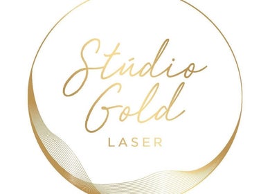 Logo ouro do Studio Gold Laser em Braga, Braga, PT, destacando sofisticação e estilo.