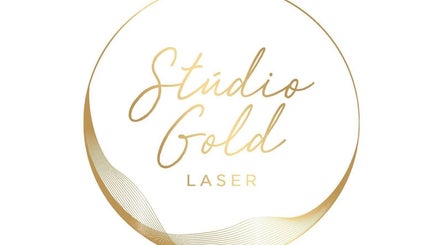 Logo ouro do Studio Gold Laser em Braga, Braga, PT, destacando sofisticação e estilo.