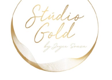 Logotipo do Studio Gold Laser em Braga, Braga, PT, destacando letras douradas elegantes.