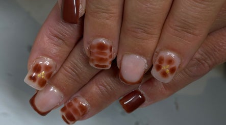 Elegant autumn-themed nail art at Blushed beauty by Amelia, Wormegay, England, GB.
