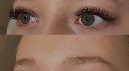 Enhanced eyelashes showcased at The Silk Edit, Glasgow, Scotland, GB, illustrating expert beauty results.