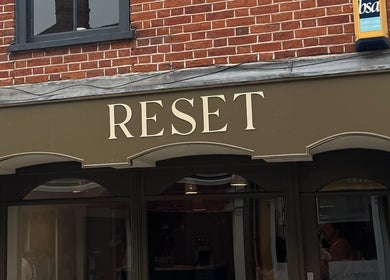 Entrance of Reset Barbers, a stylish venue in Beccles, England, GB with a modern exterior.
