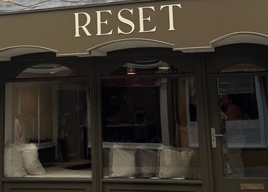 Front view of Reset Barbers located in Beccles, England, GB with stylish exterior design.