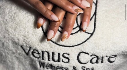 Stylish nails on a Venus Care towel at Venus Care, Riyadh, Riyadh Province, SA.