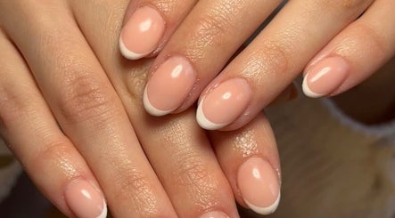 French manicure at Nails By Kay G in Bromsgrove, England, showcasing elegant nail art.