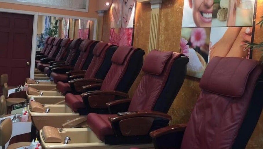 Luxury pedicure chairs at Acton Nails & Spa in Acton, Massachusetts, US offering ultimate relaxation.
