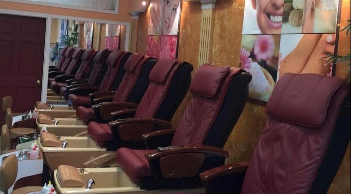 Luxury pedicure chairs at Acton Nails & Spa in Acton, Massachusetts, US offering ultimate relaxation.