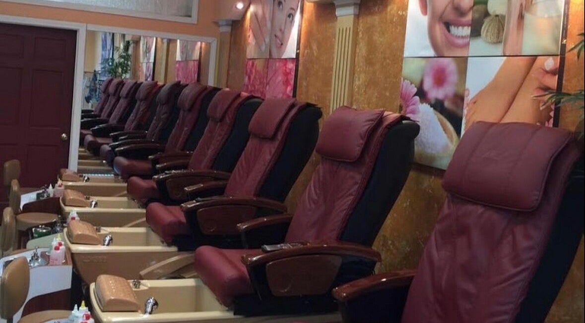 Luxury pedicure chairs at Acton Nails & Spa in Acton, Massachusetts, US offering ultimate relaxation.