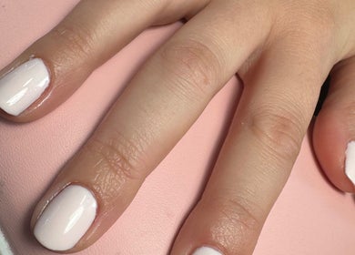 Perfectly manicured nails at Beauty by Zoe, Griffithstown, Wales, GB. Glossy and stylish finish.
