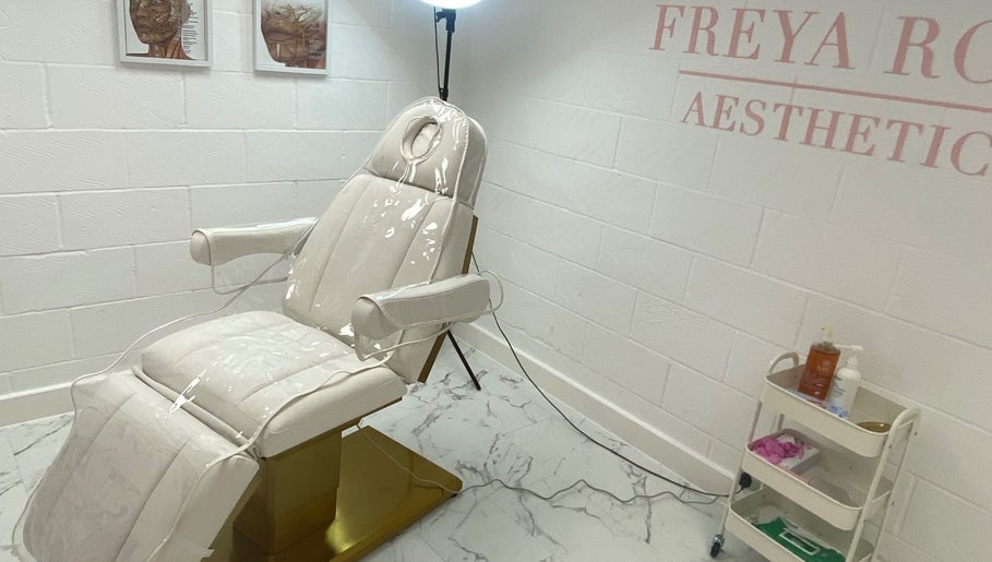 Luxurious treatment chair at Freyaroseaesthetics in Lowestoft, England, GB offering a premium wellness experience.