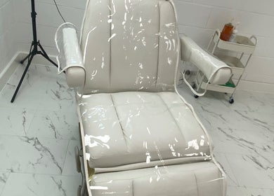 Luxurious treatment chair at Freyaroseaesthetics, Lowestoft, England, GB, offering a serene and relaxing space.
